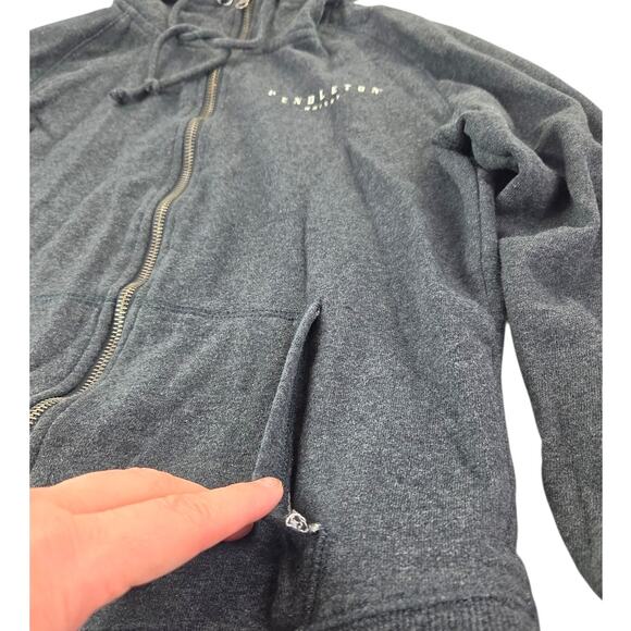 Pendleton | Gray 'Let'er Buck' Whiskey Hoodie | Size XS - Picture 5 of 6